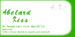 abelard kiss business card